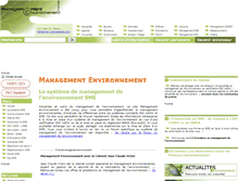 Tablet Screenshot of management-environnement.com
